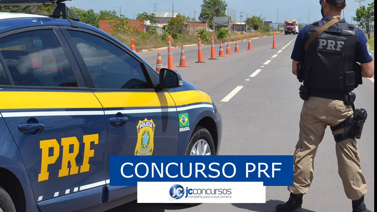Concurso PRF: policial e viatura da PRF